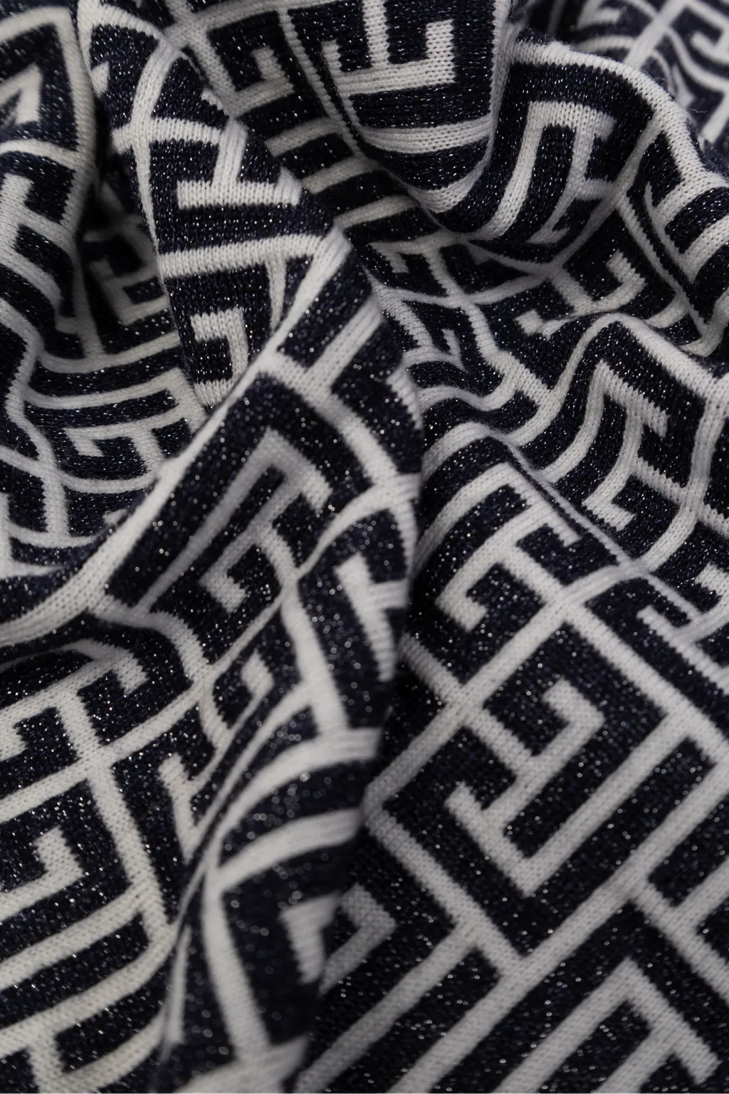 Monogram-Pattern Wool-Blend Scarf
