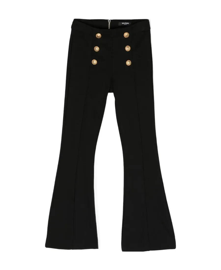 Mid Rise Flared Trousers
