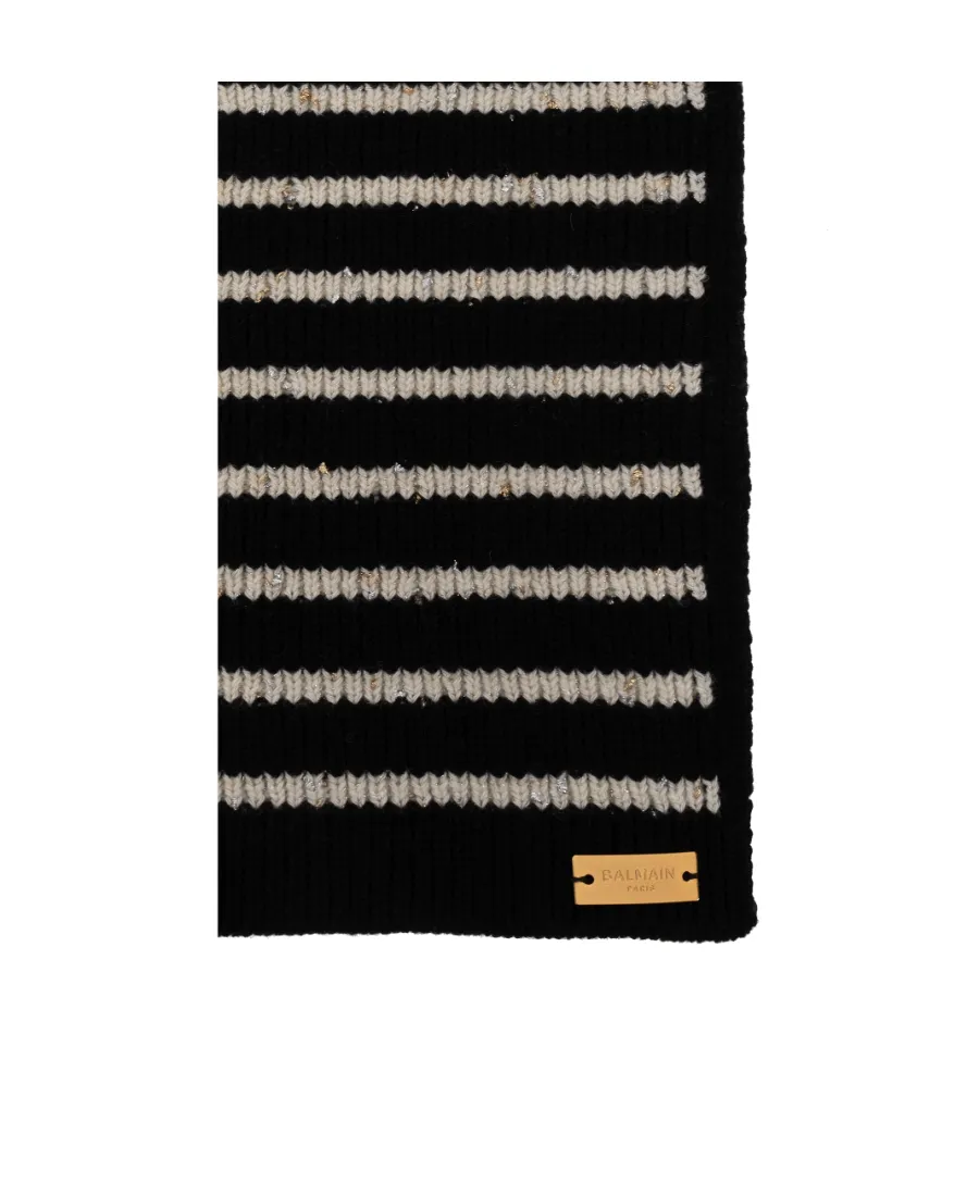 Logo Plaque Monogram Scarf