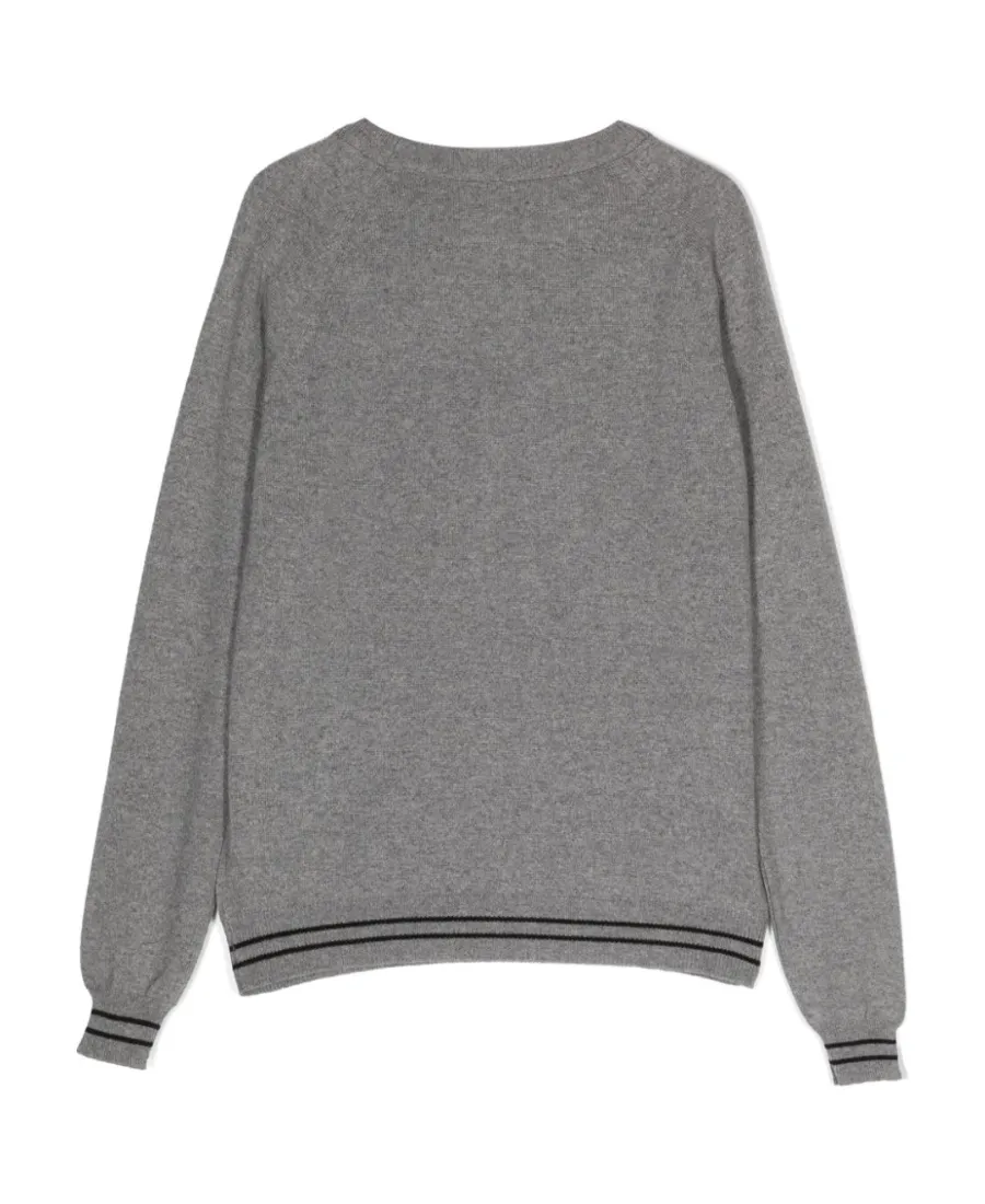 Intarsia-Knit Logo Jumper