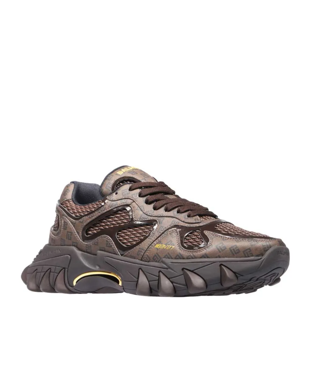 B-East Monogram-Print Panelled Sneakers