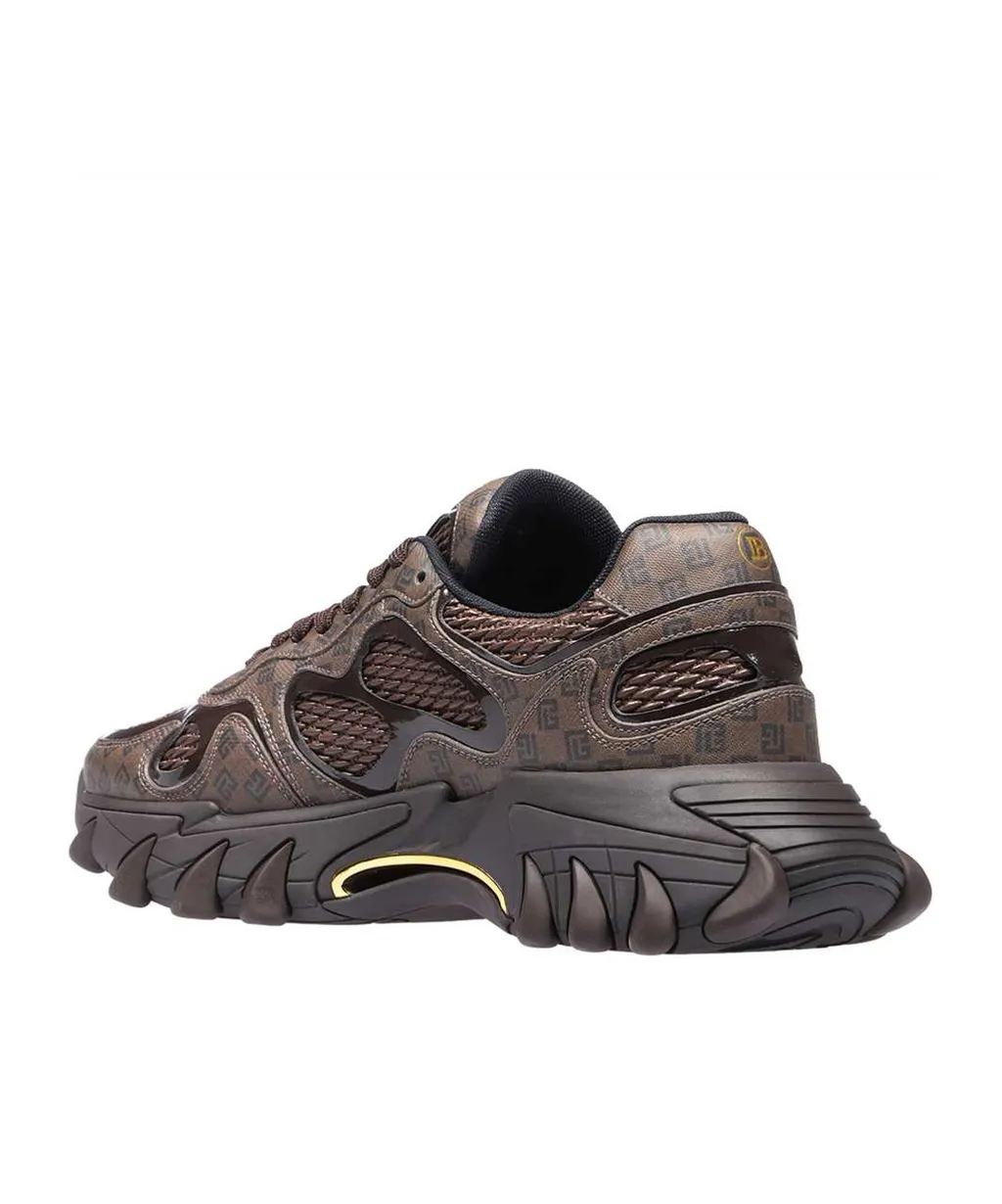 B-East Monogram-Print Panelled Sneakers