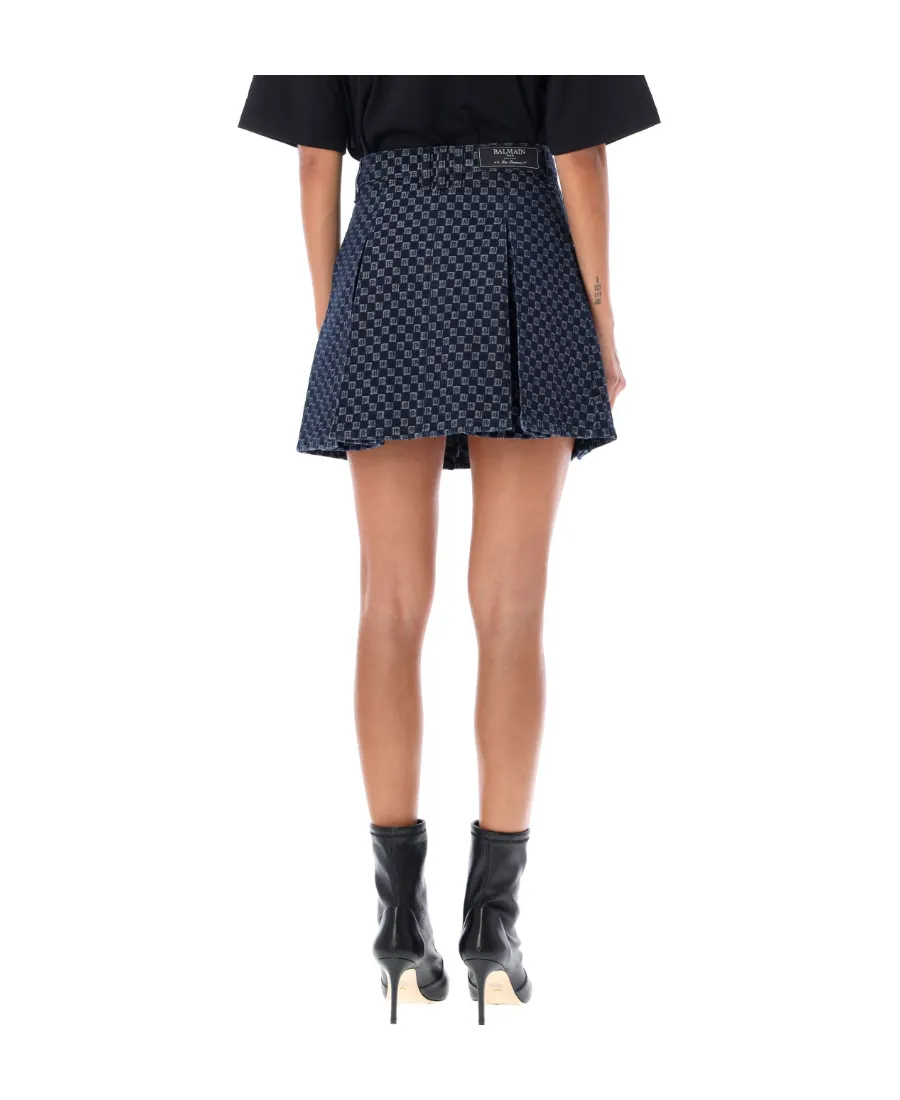 Monogram Printed Mini Skirt
