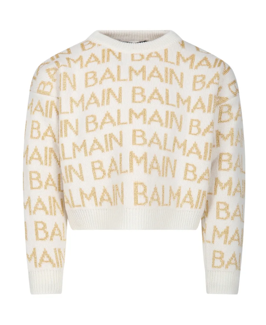 Logo-Intarsia Crewneck Jumper