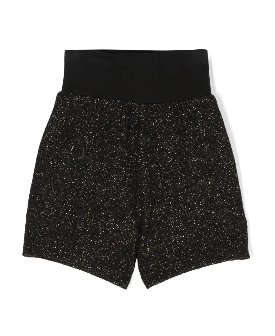 Button-Detailed Elasticated-Waistband Shorts
