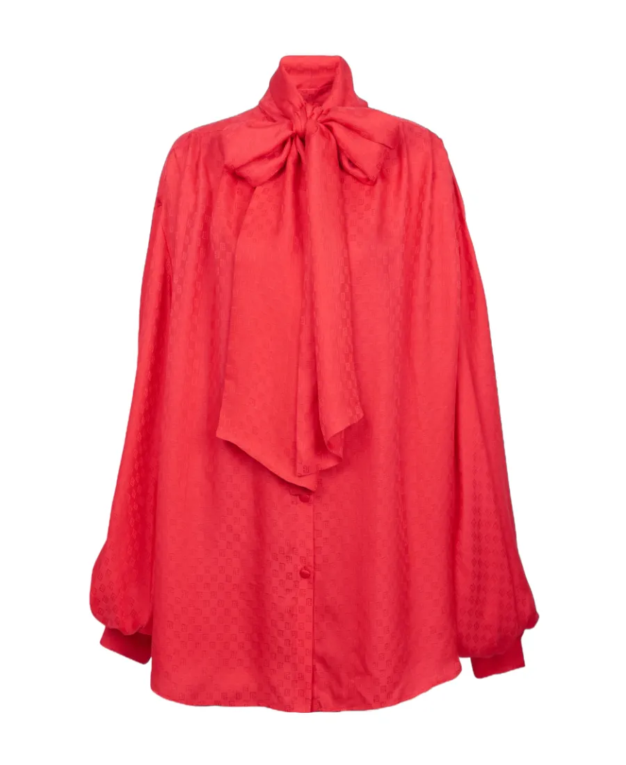 Monogram-Jacquard Button-Up Shirt