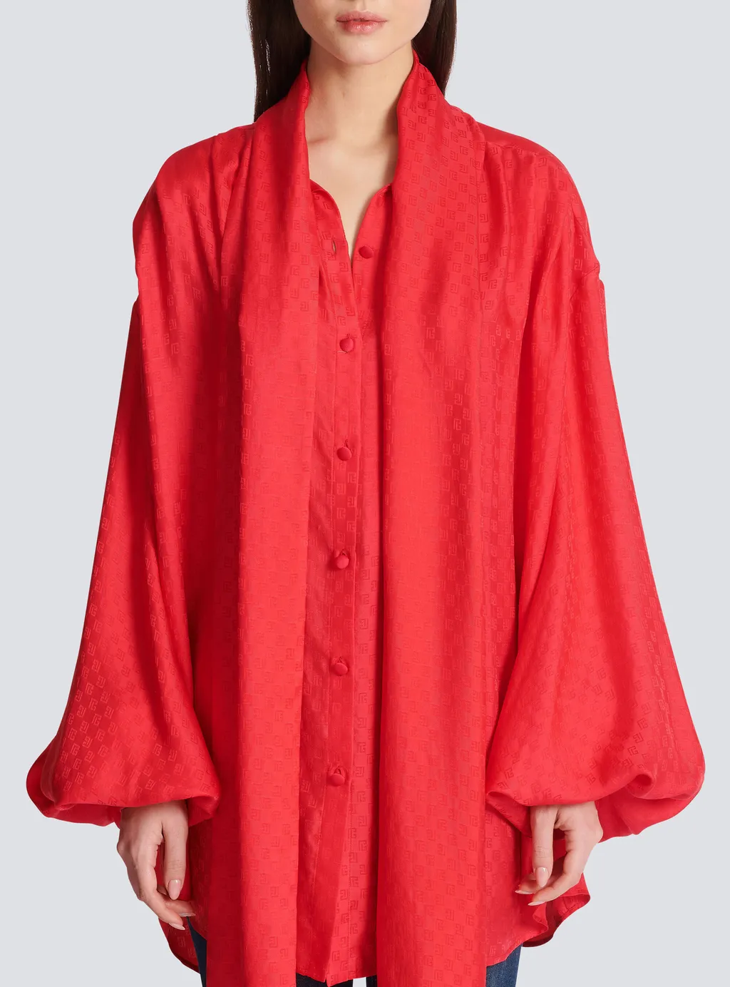 Monogram-Jacquard Button-Up Shirt