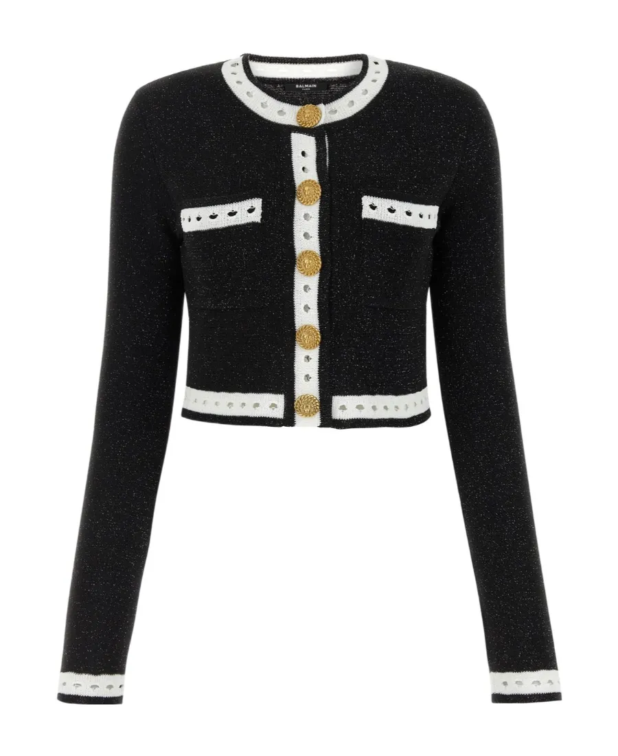 Long-Sleeve Button-Fastening Cardigan