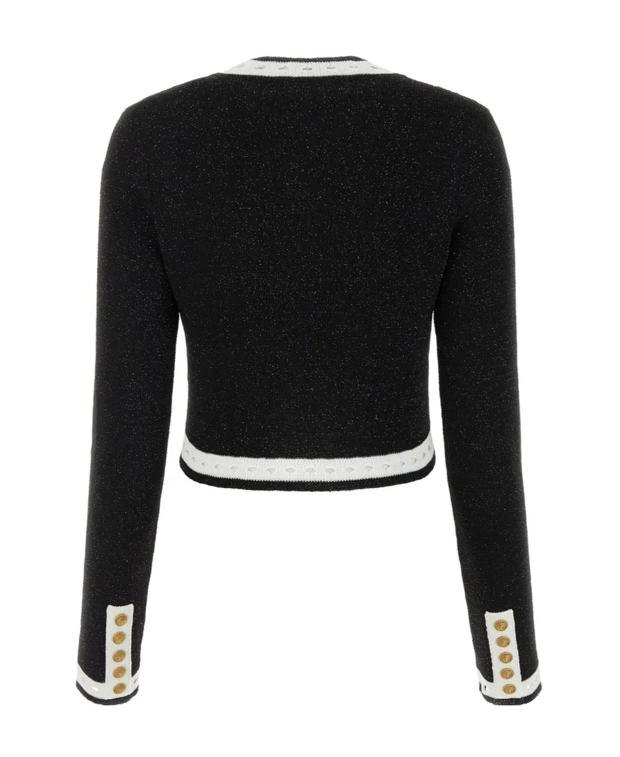 Long-Sleeve Button-Fastening Cardigan
