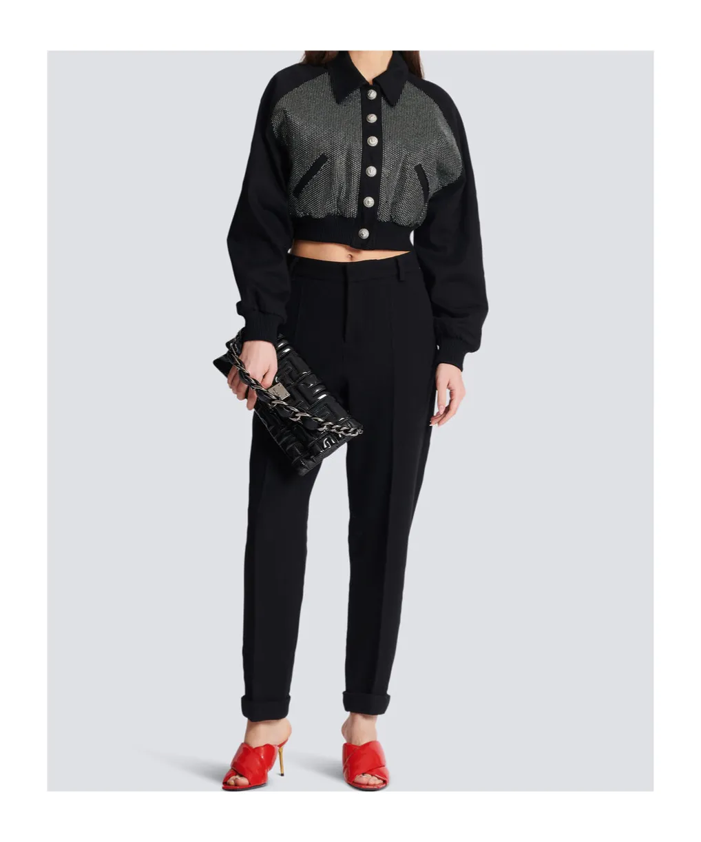 High-Rise Tapered Trousers