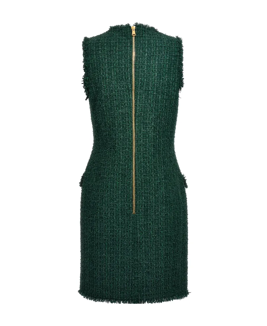 Sleeveless Tweed Dress