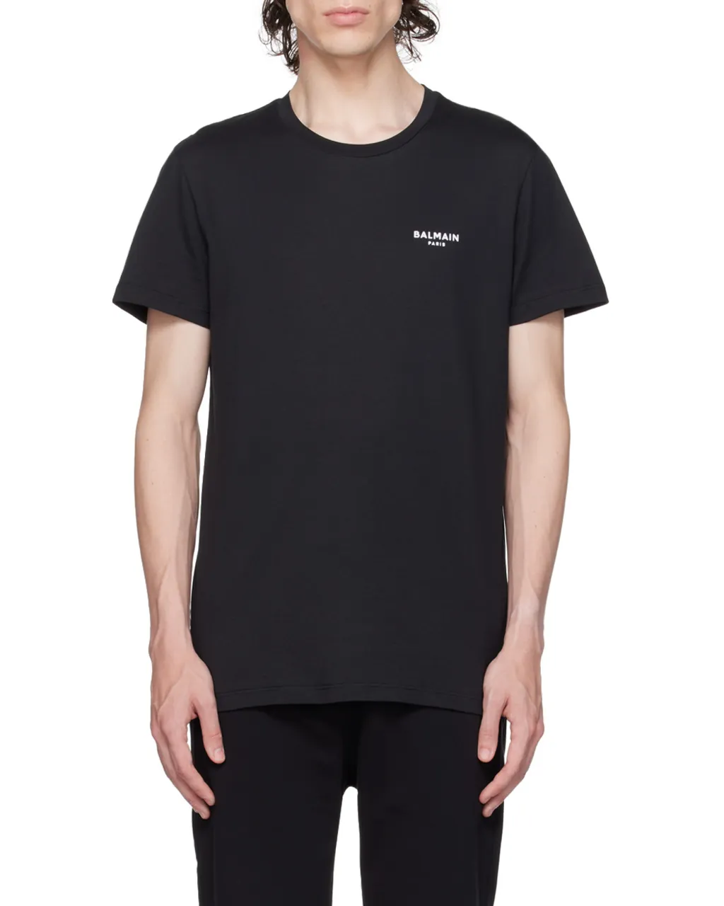 Flocked Logo Crewneck T-Shirt
