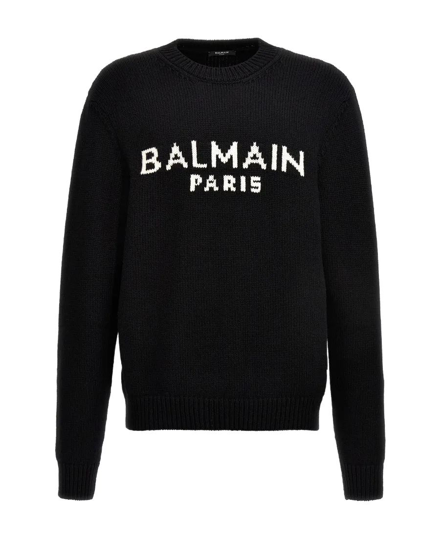 Logo Intarsia Knit Crewneck Jumper