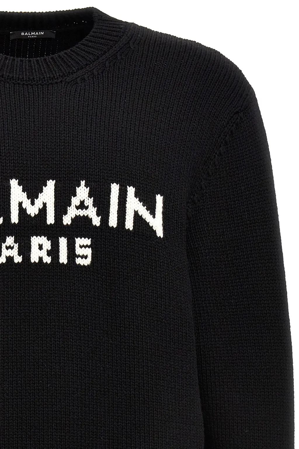Logo Intarsia Knit Crewneck Jumper