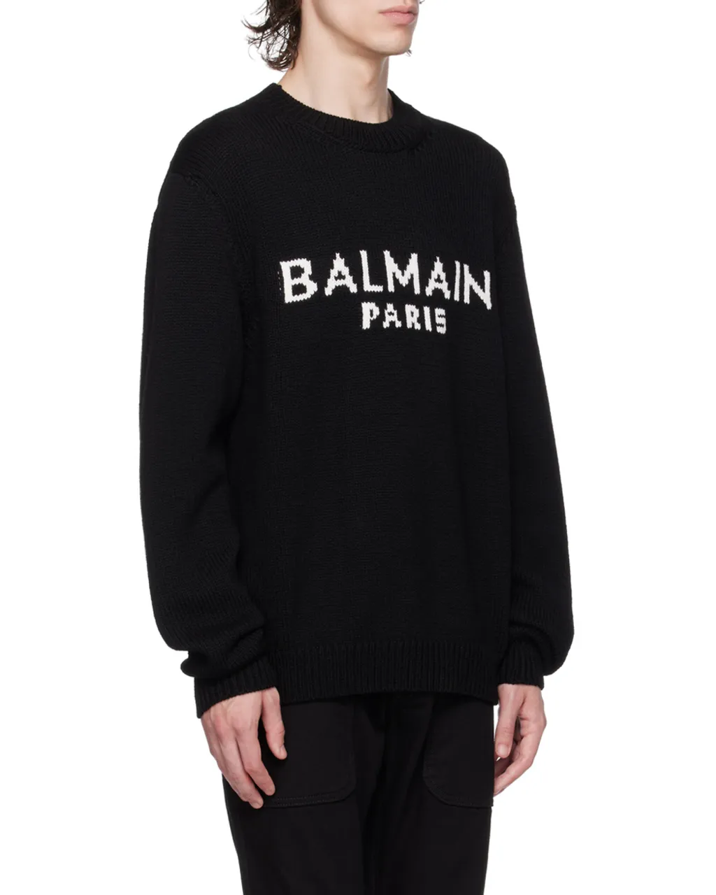 Logo Intarsia Knit Crewneck Jumper
