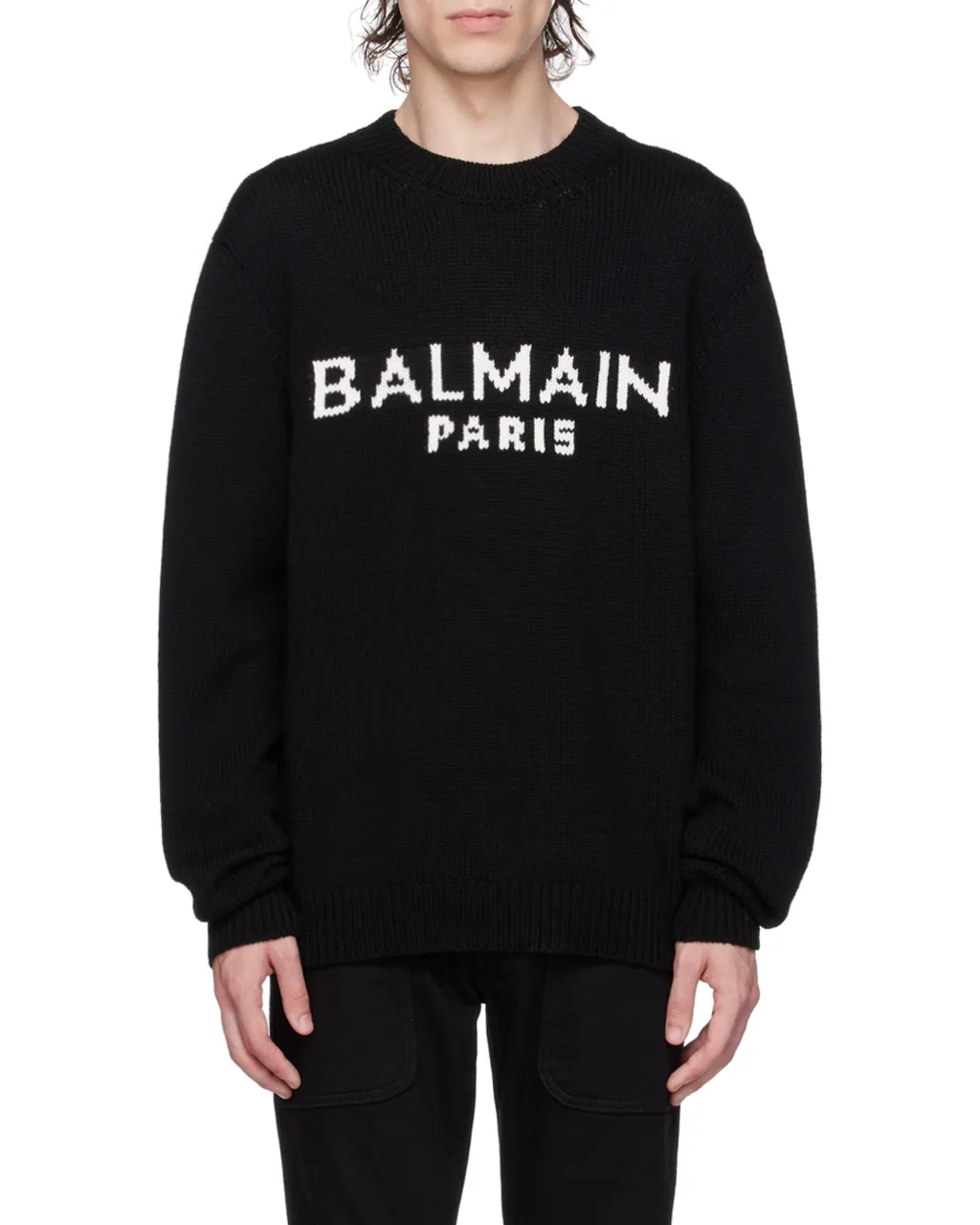 Logo Intarsia Knit Crewneck Jumper