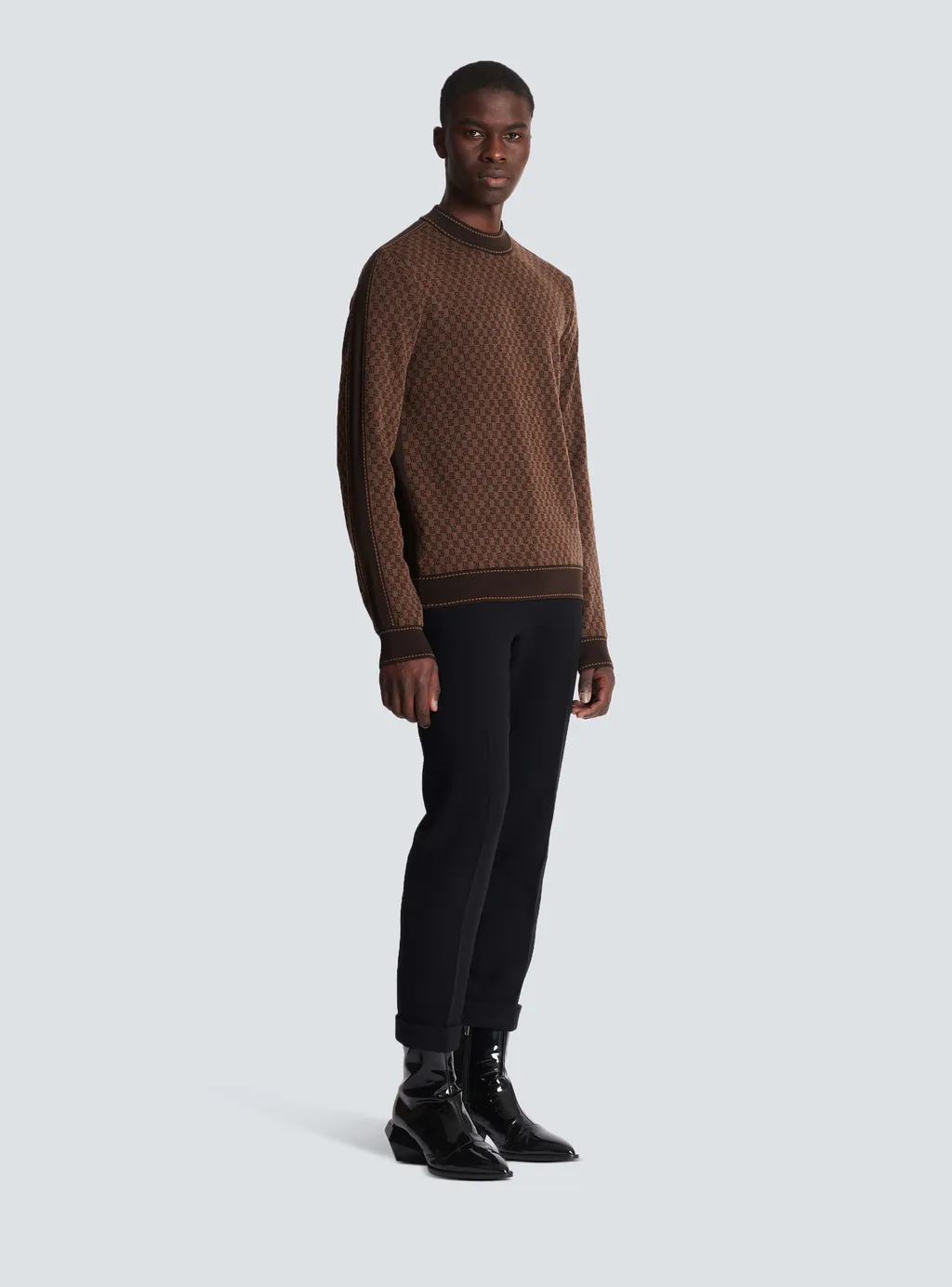 Long-Sleeved Mohair Sweater