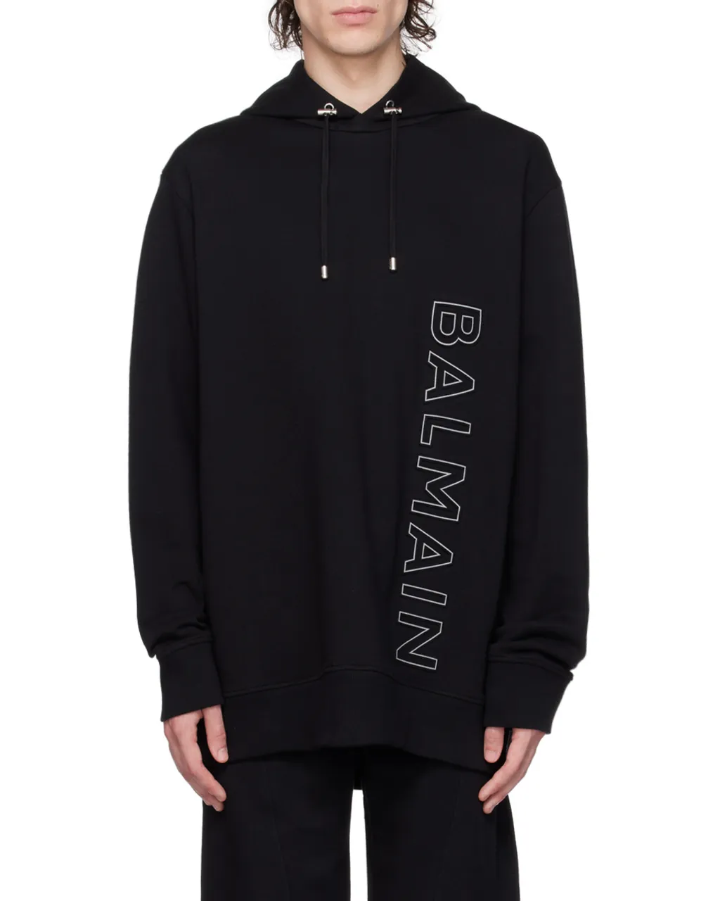 Logo Embossed Drawstring Hoodie