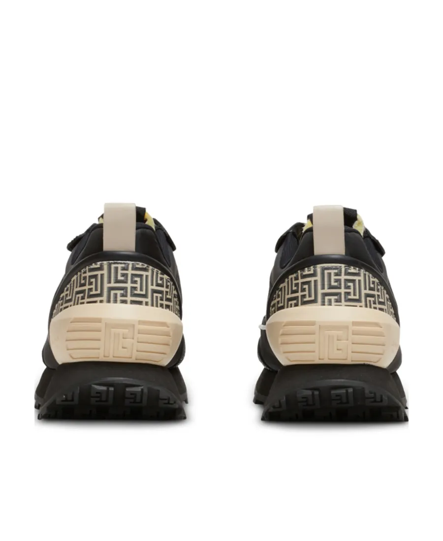 Racer Monogrammed Nylon And Leather Trainers