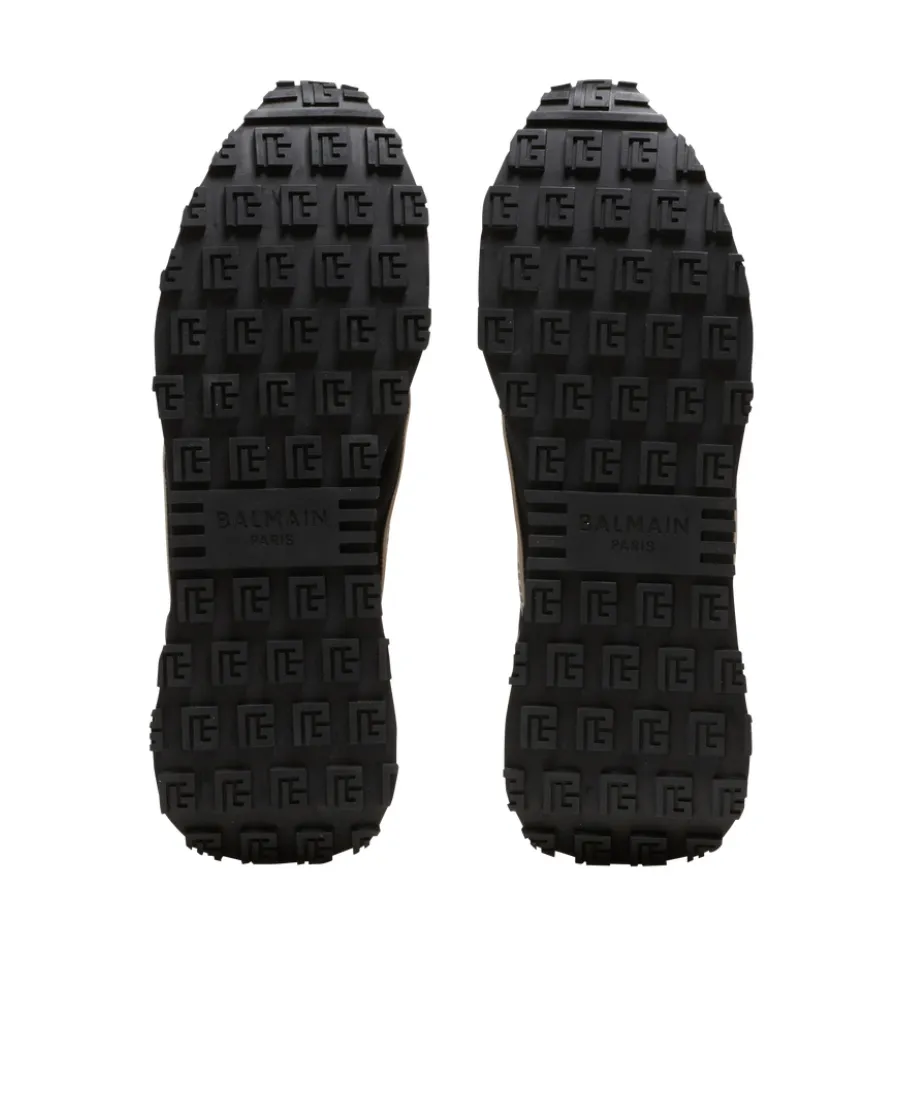 Racer Monogrammed Nylon And Leather Trainers