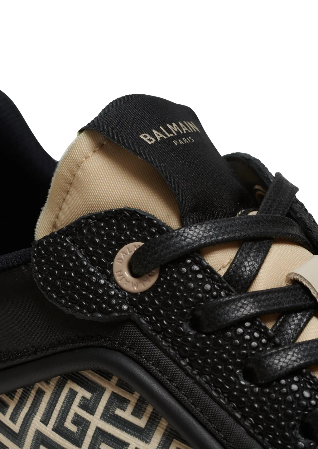 Racer Monogrammed Nylon And Leather Trainers