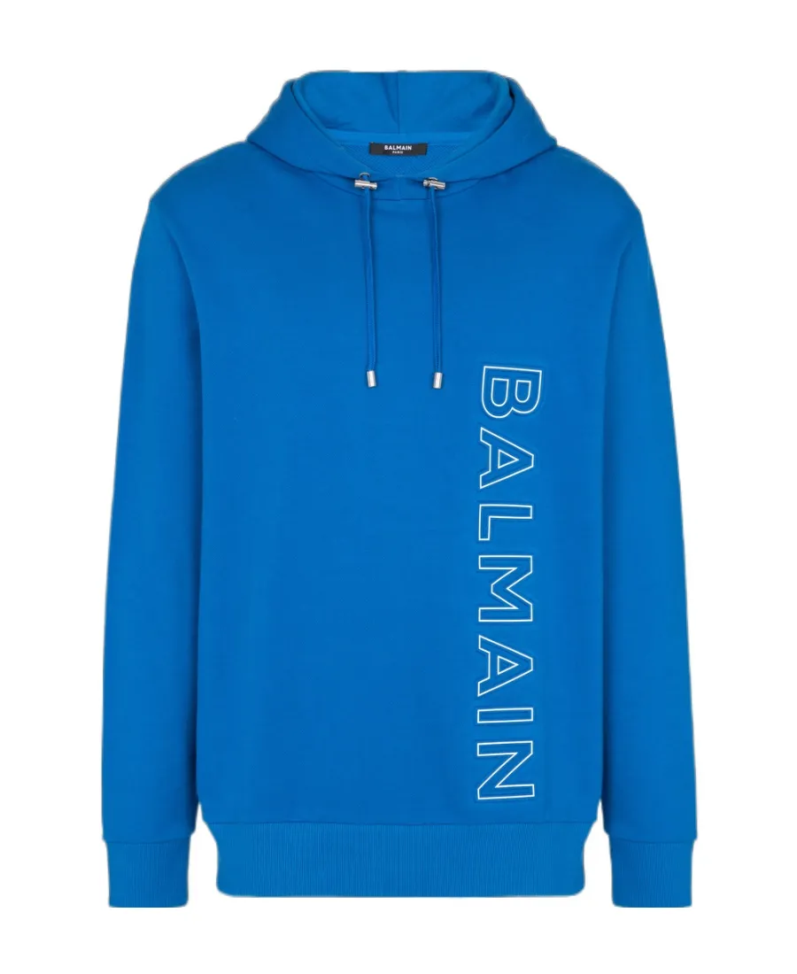 Embossed Balmain Hooded Sweatshirt