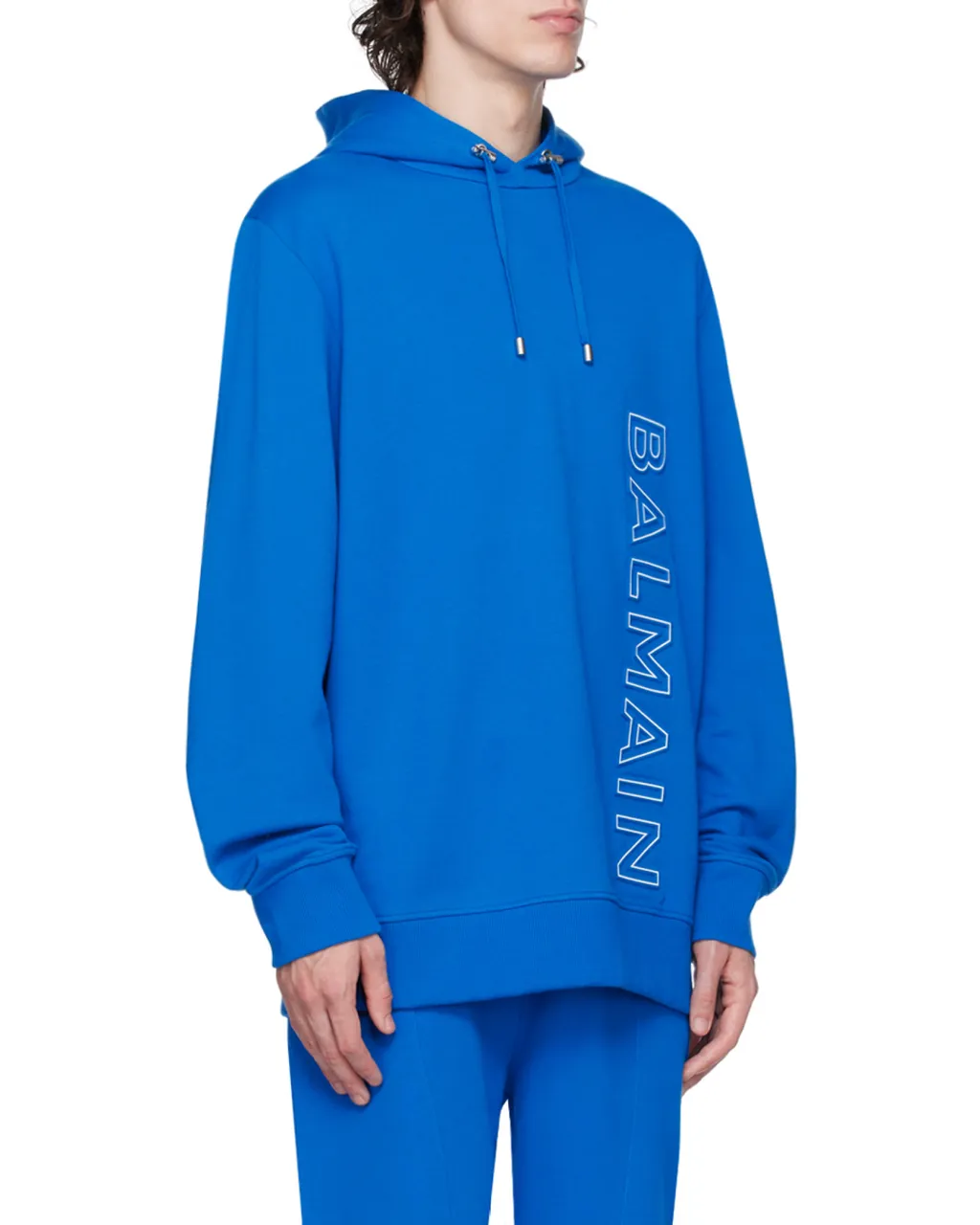 Embossed Balmain Hooded Sweatshirt
