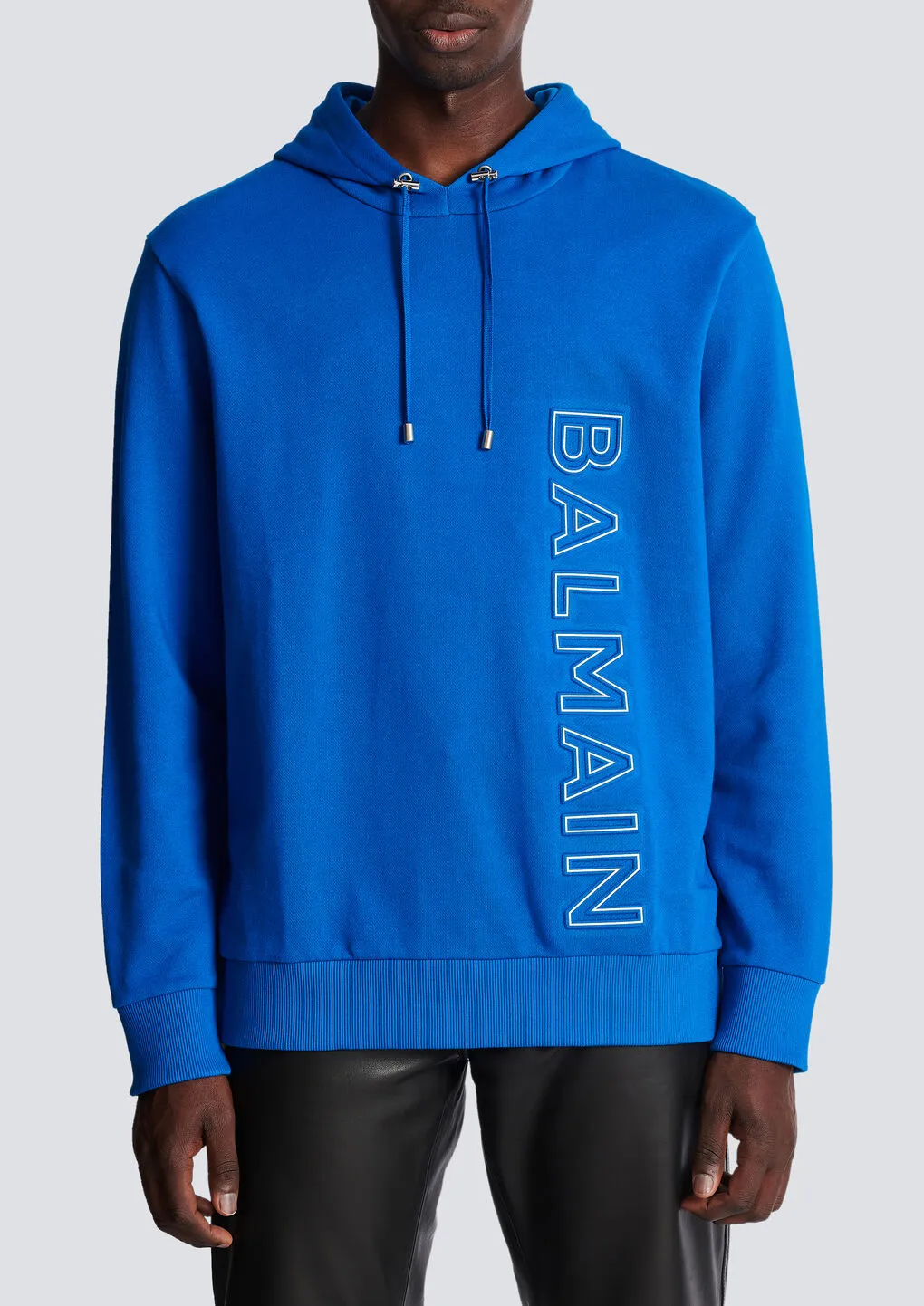 Embossed Balmain Hooded Sweatshirt