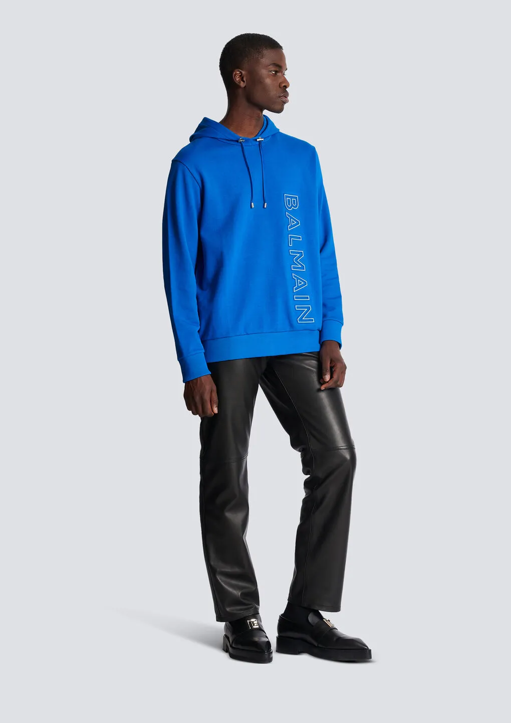 Embossed Balmain Hooded Sweatshirt