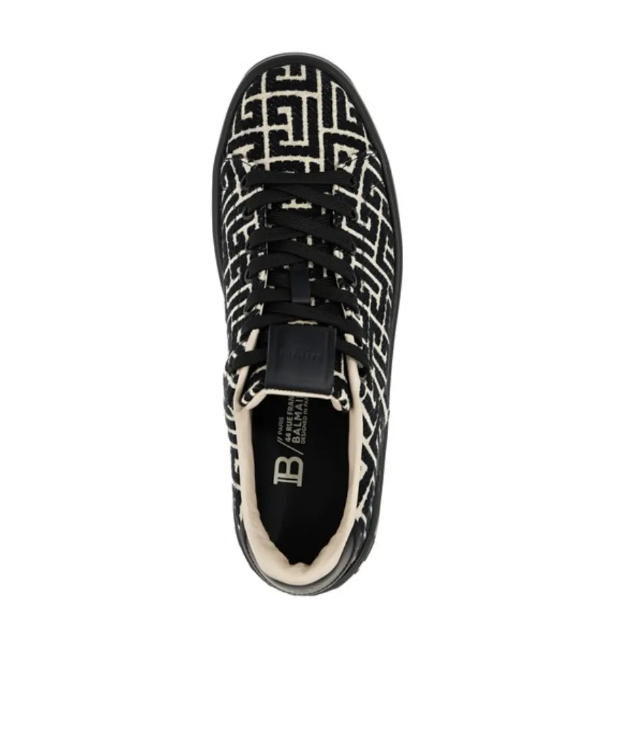 Monogrammed Lace-Up Sneakers