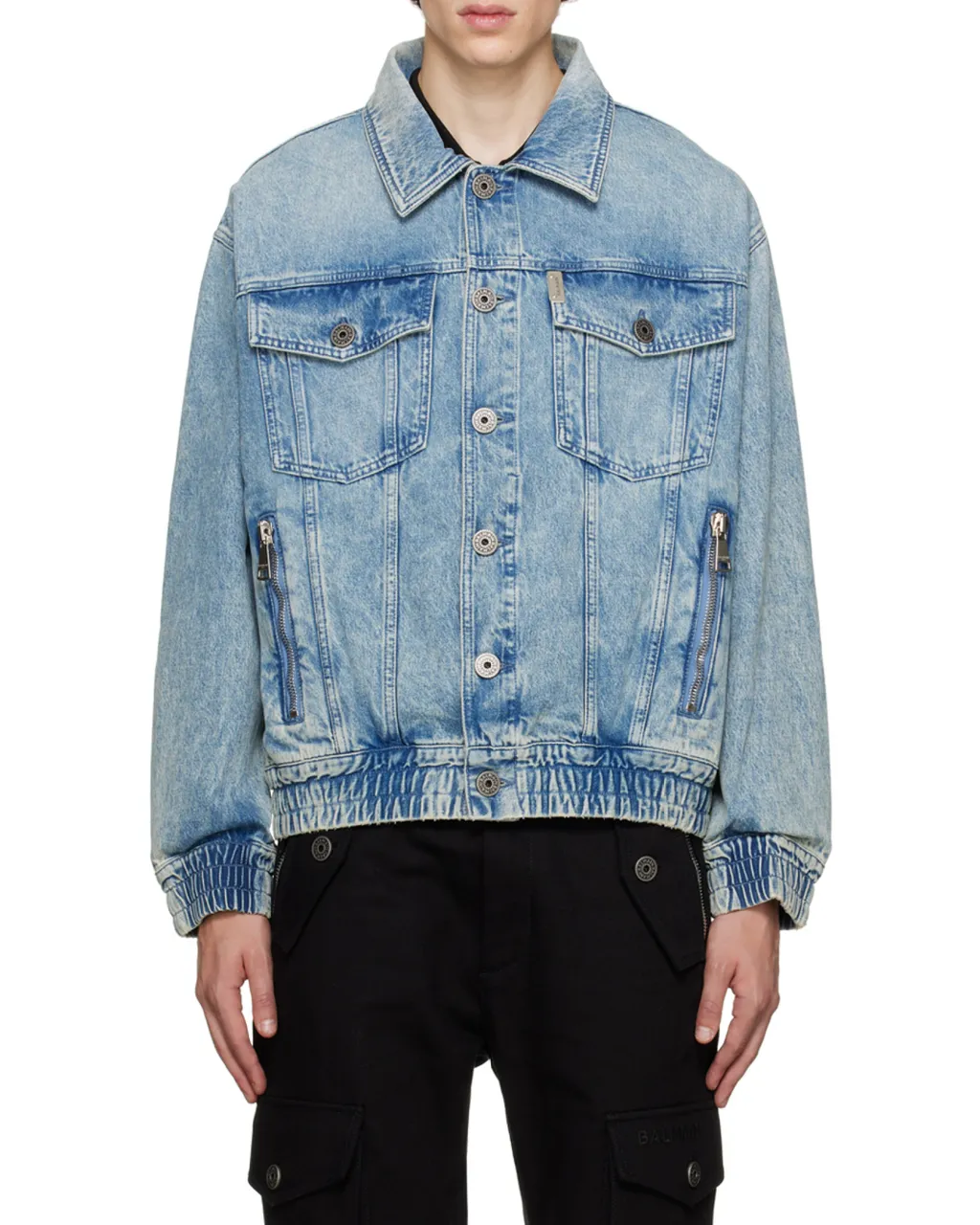 70S Buttoned Long-Sleeve Denim Jacket