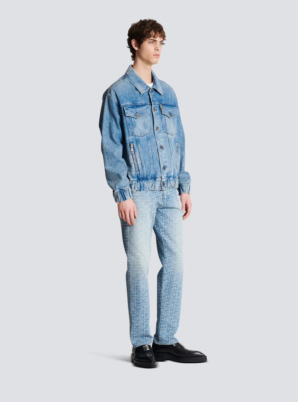 70S Buttoned Long-Sleeve Denim Jacket