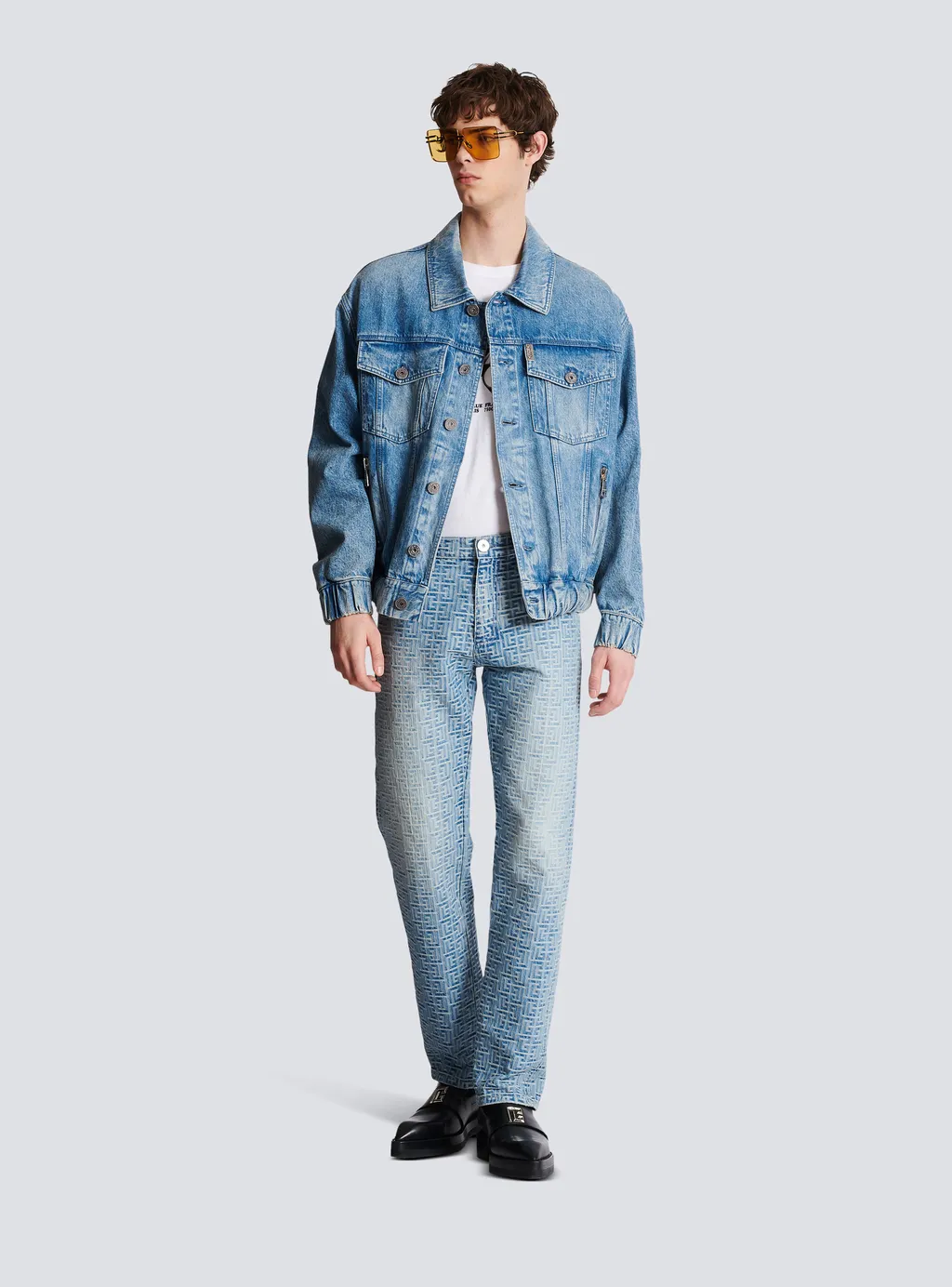 70S Buttoned Long-Sleeve Denim Jacket