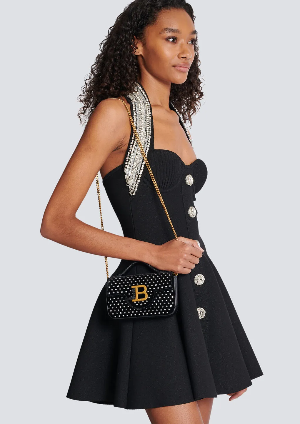 B-Buzz Mini Velvet And Crystal Bag