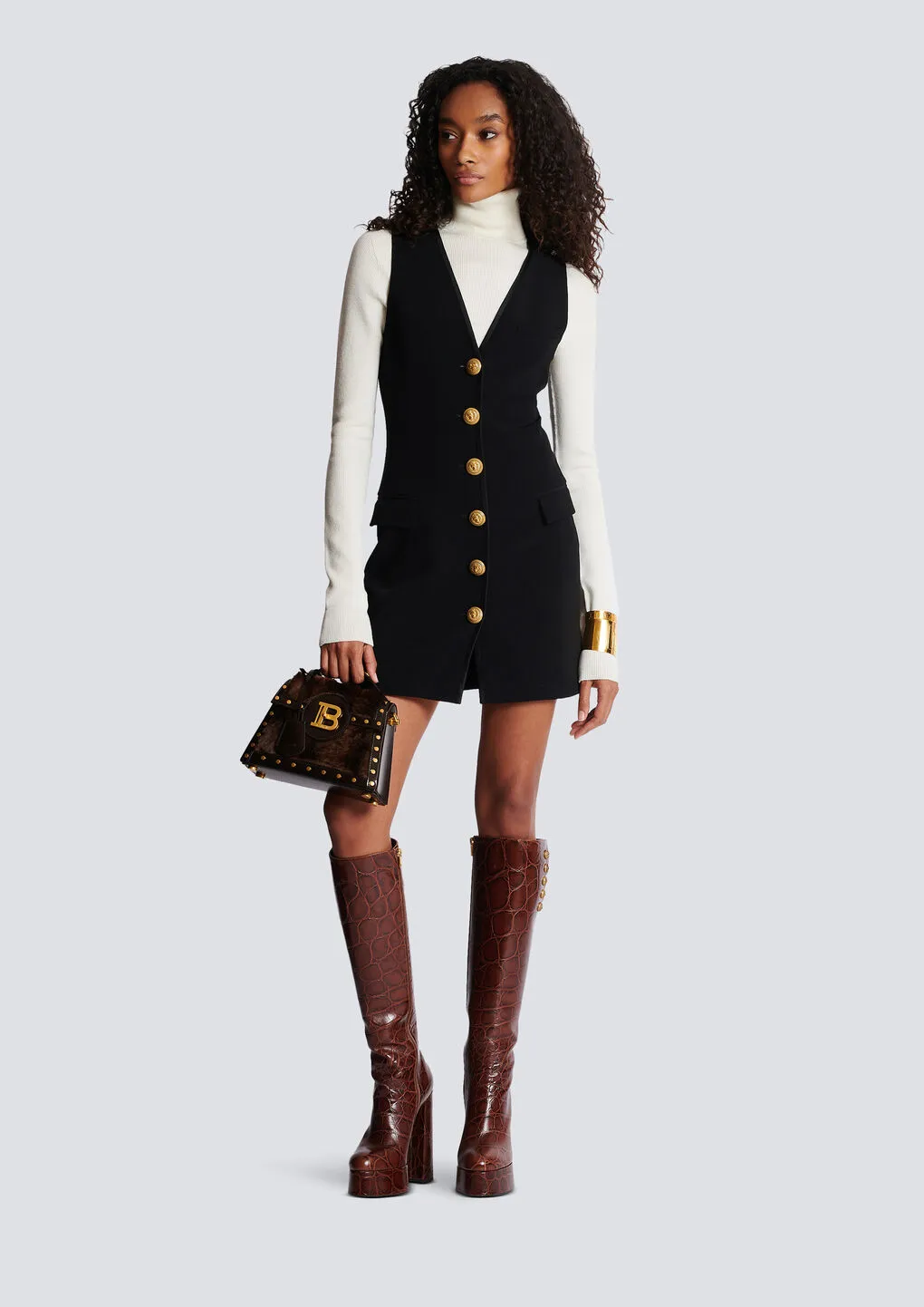 Sleeveless Crepe Dress