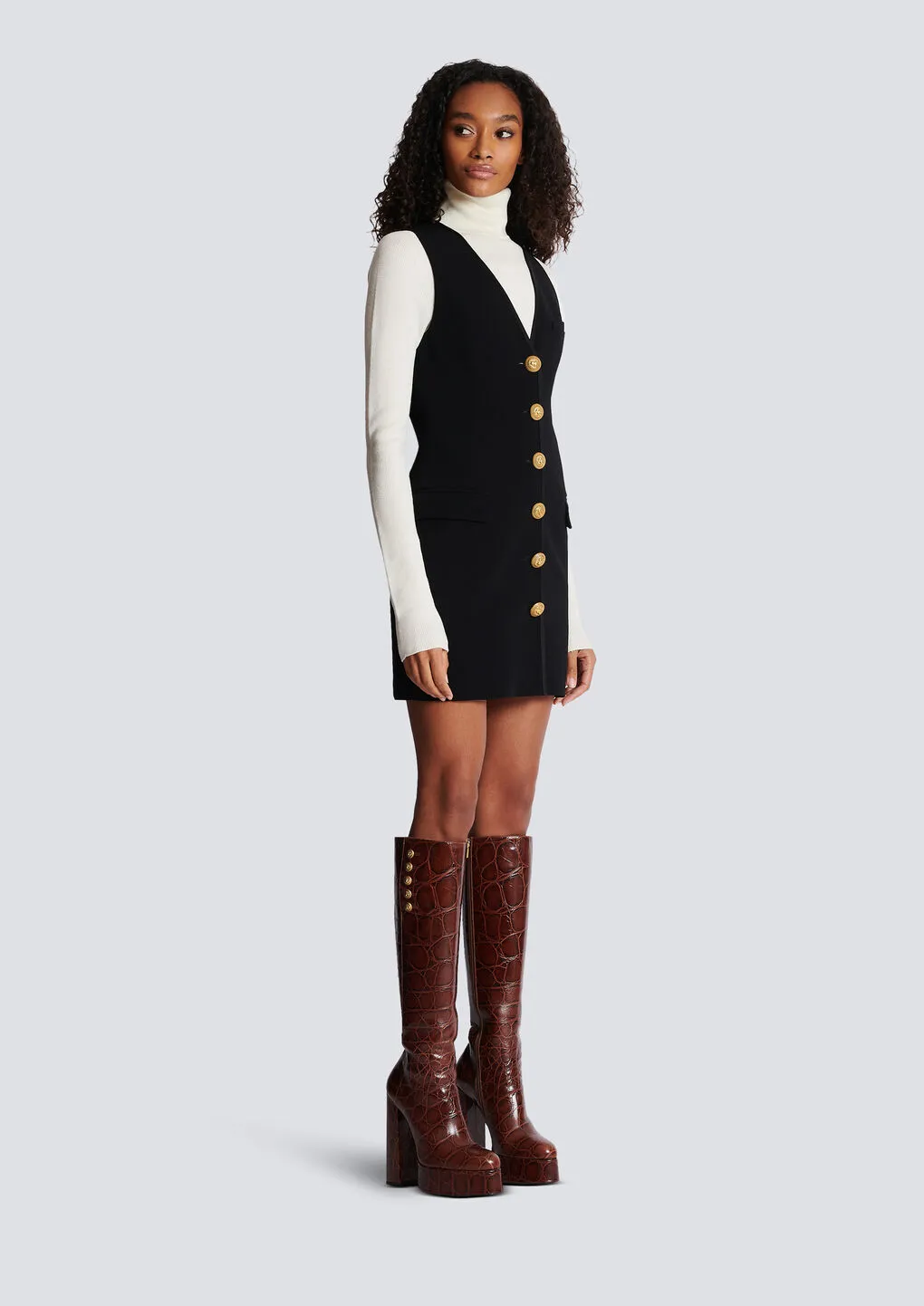 Sleeveless Crepe Dress