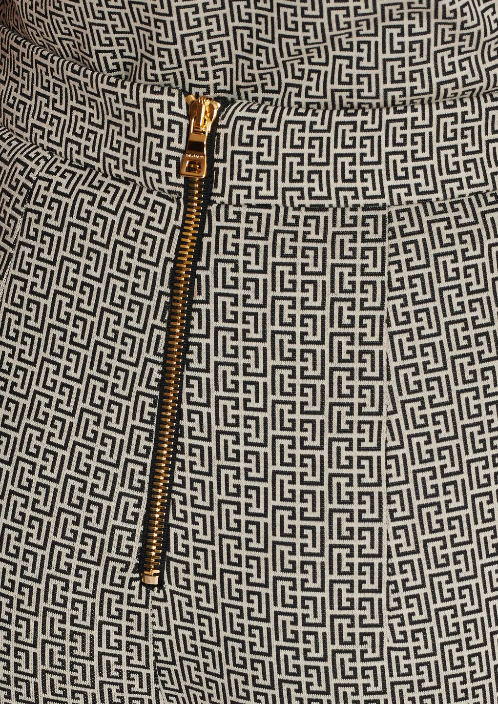 Flared Monogrammed Jacquard Trousers