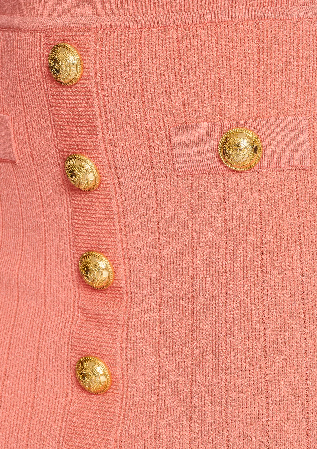 Button Embellished Knitted Skirt