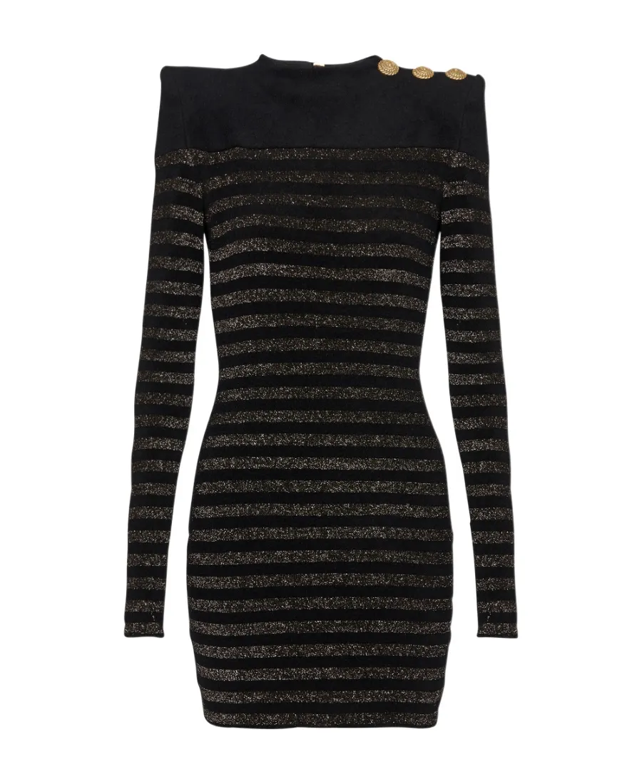 Striped Lurex Jersey Dress