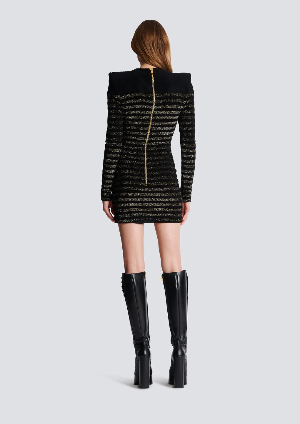 Striped Lurex Jersey Dress