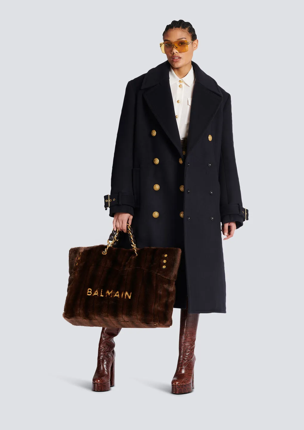 Oversized Double-Breasted Coat