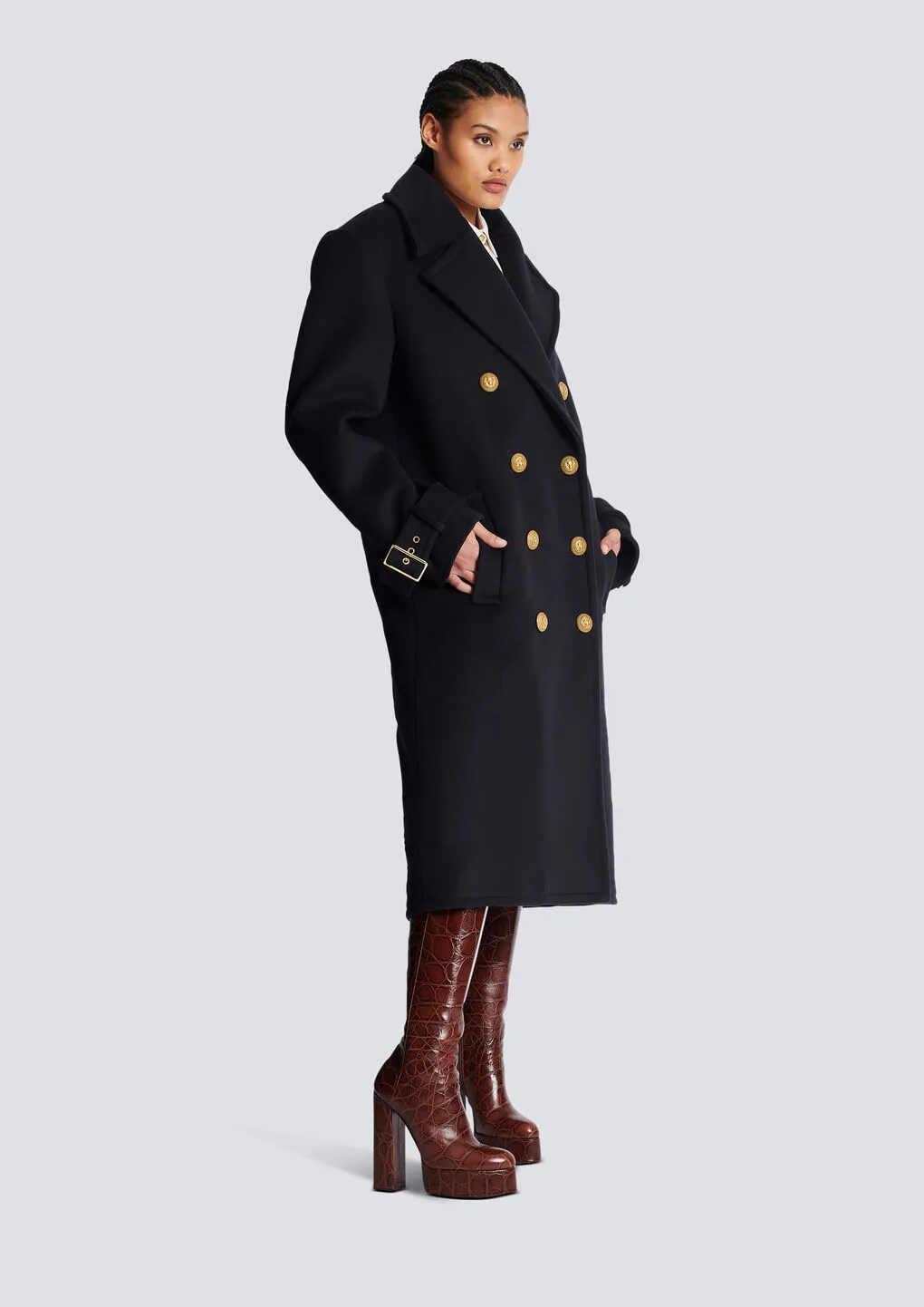 Oversized Double-Breasted Coat