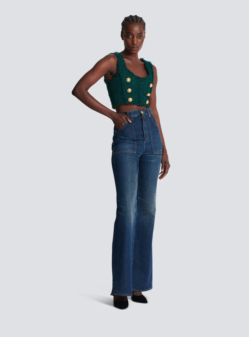 Tweed Crop Top