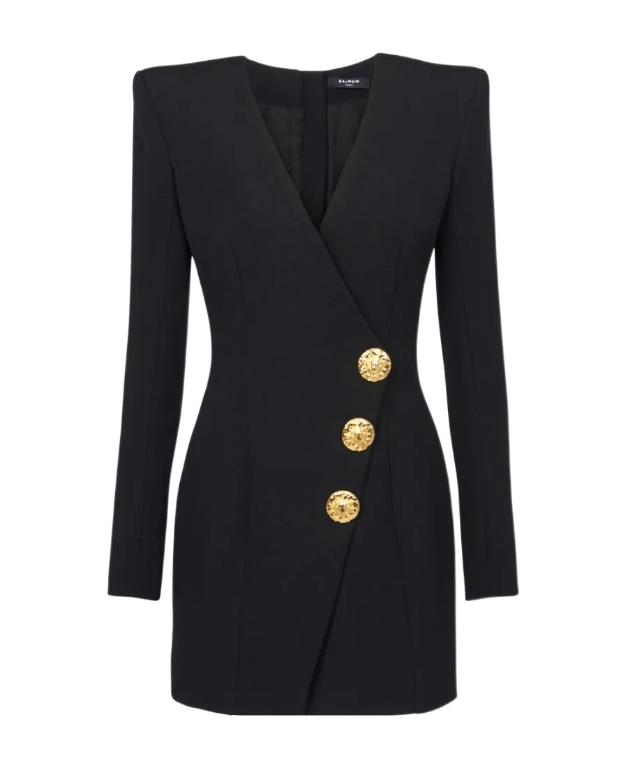Wrap Dress With Decorative Buttons
