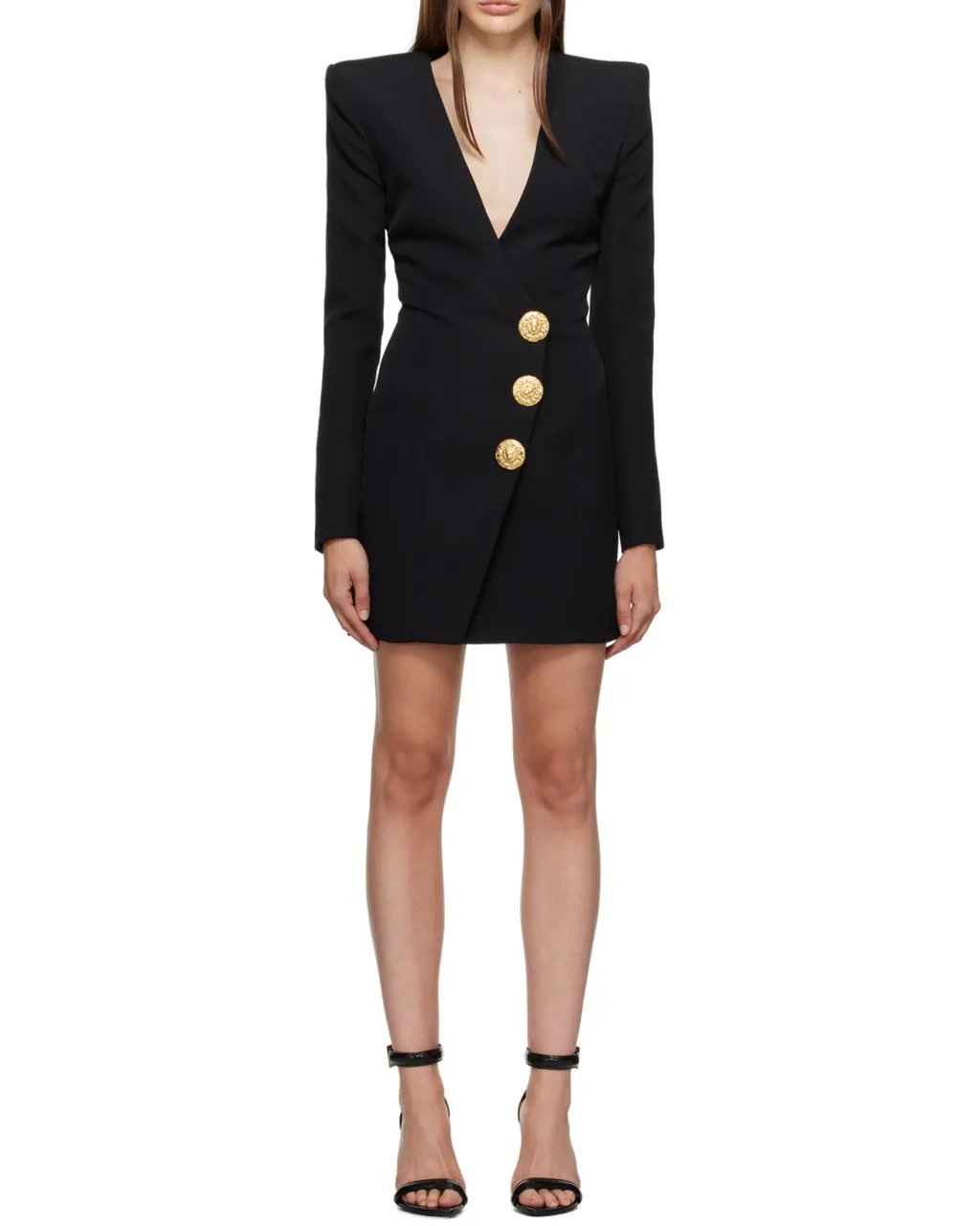 Wrap Dress With Decorative Buttons