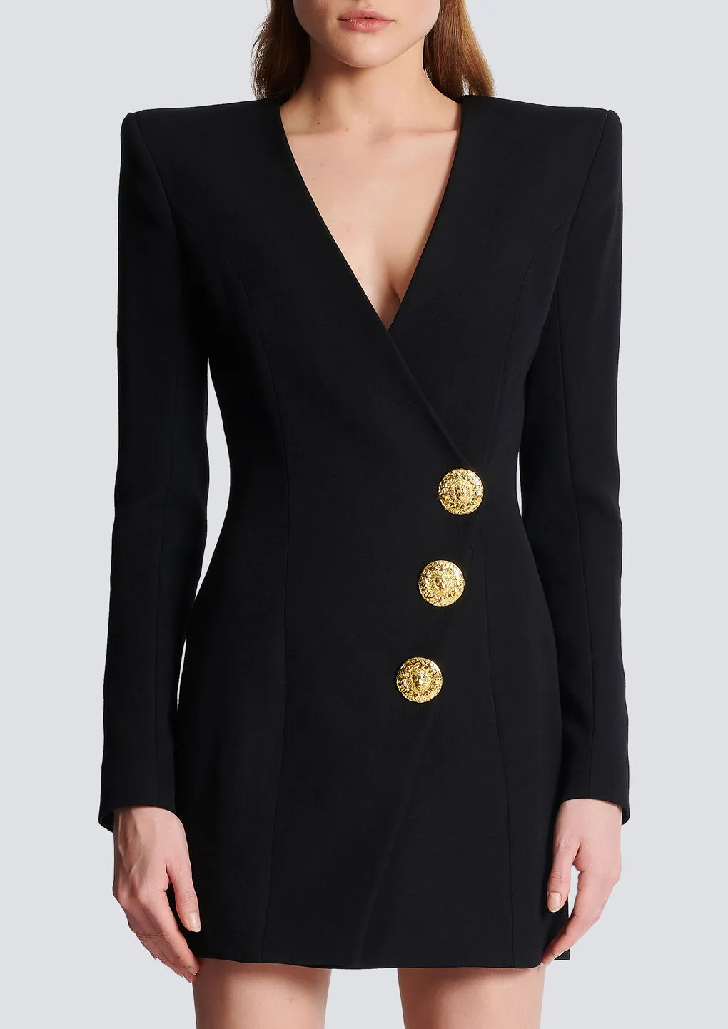 Wrap Dress With Decorative Buttons