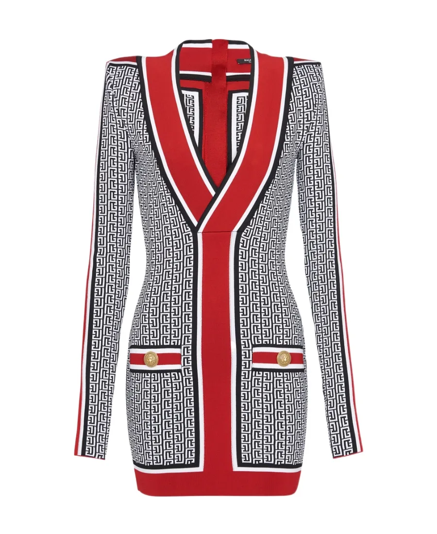 Monogrammed Jacquard Dress