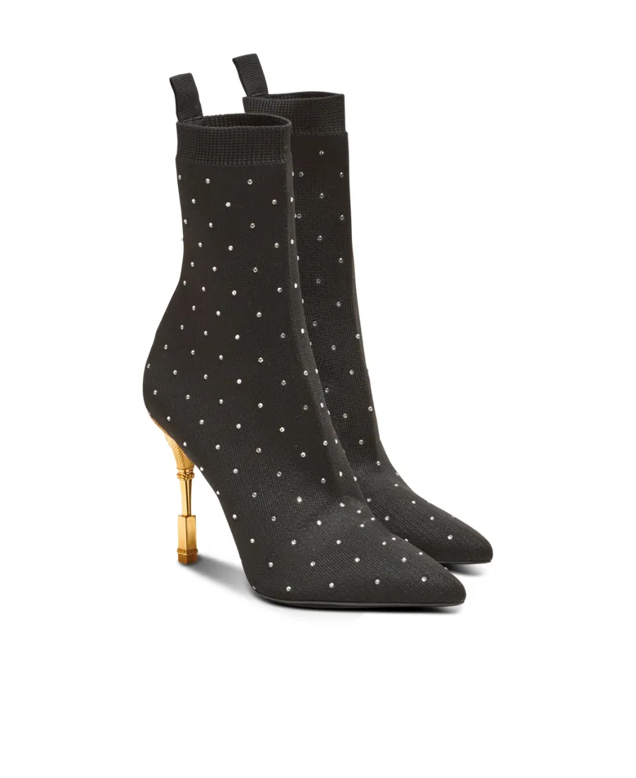 Moneta Embellished Heeled Ankle Boots