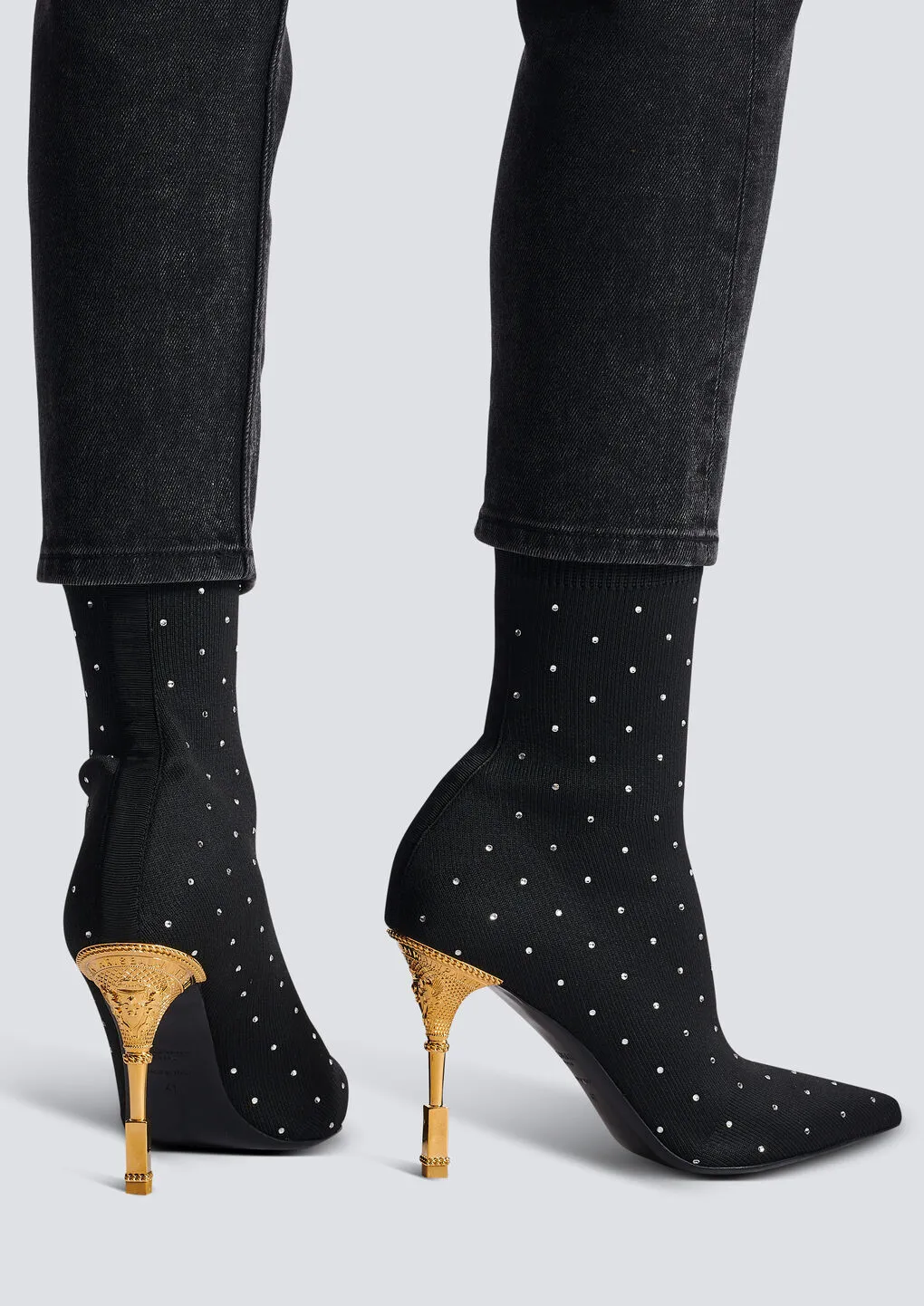Moneta Embellished Heeled Ankle Boots