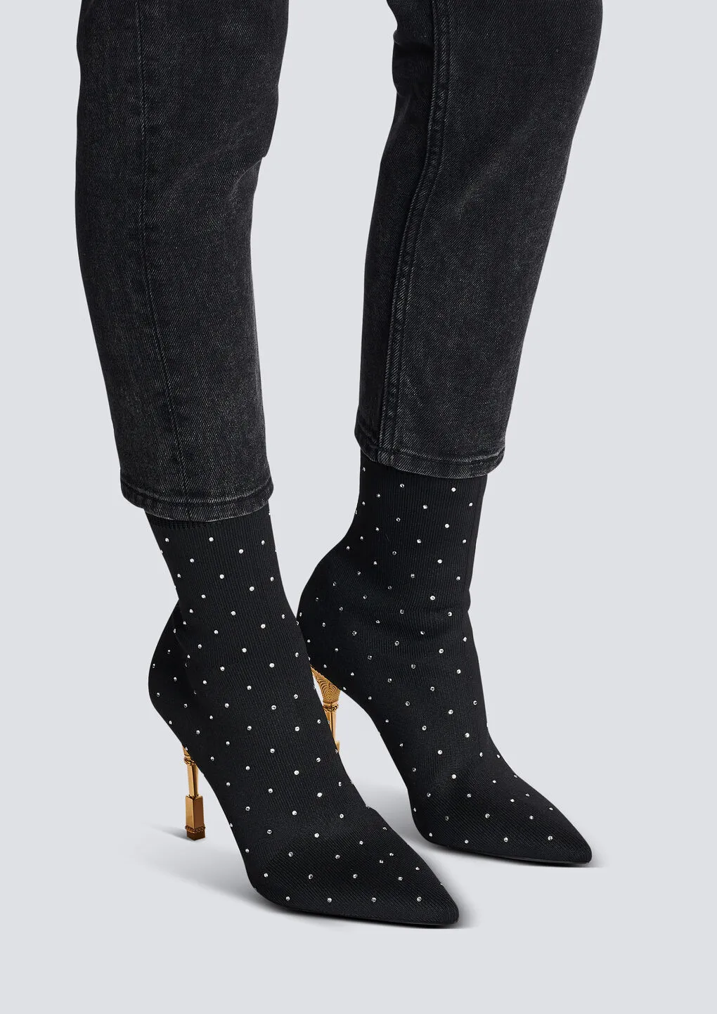 Moneta Embellished Heeled Ankle Boots